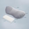 imageRESTCLOUD Adjustable Lumbar Support Pillow for Sleeping Memory Foam Back Support Pillow for Lower Back Pain Relief and Sleeping Lumbar Support Pillow for Bed and ChairMoon Grey