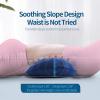 imageRESTCLOUD Adjustable Lumbar Support Pillow for Sleeping Memory Foam Back Support Pillow for Lower Back Pain Relief and Sleeping Lumbar Support Pillow for Bed and ChairDark Blue