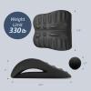 imageRESTCLOUD Back Stretcher for Back Pain Relief Back Stretching Cushion Chronic Lumbar Support Pillow Helps with Spinal Stenosis Herniated Disc and Sciatica Nerve Pain Relief Lumbar StretcherDblack