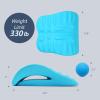 imageRESTCLOUD Back Stretcher for Back Pain Relief Back Stretching Cushion Chronic Lumbar Support Pillow Helps with Spinal Stenosis Herniated Disc and Sciatica Nerve Pain Relief Lumbar StretcherBlue