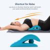 imageRESTCLOUD Back Stretcher for Back Pain Relief Back Stretching Cushion Chronic Lumbar Support Pillow Helps with Spinal Stenosis Herniated Disc and Sciatica Nerve Pain Relief Lumbar StretcherBlue