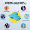 imageRESTCLOUD Back Stretcher for Back Pain Relief Lower Back Stretcher Back Stretching Cushion Lumbar Stretcher Device Helps with Spinal Stenosis Herniated Disc Sciatica NerveSky Blue
