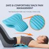 imageRESTCLOUD Back Stretcher for Back Pain Relief Lower Back Stretcher Back Stretching Cushion Lumbar Stretcher Device Helps with Spinal Stenosis Herniated Disc Sciatica NerveSky Blue