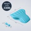 imageRESTCLOUD Back Stretcher for Back Pain Relief Lower Back Stretcher Back Stretching Cushion Lumbar Stretcher Device Helps with Spinal Stenosis Herniated Disc Sciatica NerveSky Blue