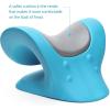 imageRESTCLOUD Comfortable Neck Stretcher for Neck Pain Relief Neck and Shoulder Relaxer Cervical Neck Traction Device for TMJ Pain Relief and Muscle Relax Cervical Spine Alignment Chiropractic PillowBlue