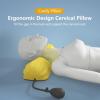imageRESTCLOUD Neck Pillows for Pain Relief Sleeping Neck Roll Pillow Neck Cervical Pillows for Stiff Neck Pain Relief Bed Pillow Height and Firm AdjustableDark Grey
