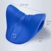 imageRESTCLOUD Neck and Shoulder Relaxer Cervical Traction Device for TMJ Pain Relief and Cervical Spine Alignment Chiropractic Pillow Neck StretcherOshape Navy Blue 86 X 83 X 5 Inch