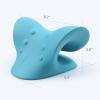 imageRESTCLOUD Neck and Shoulder Relaxer Cervical Traction Device for TMJ Pain Relief and Cervical Spine Alignment Chiropractic Pillow Neck StretcherPinkBlue