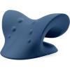 imageRESTCLOUD Neck and Shoulder Relaxer Cervical Traction Device for TMJ Pain Relief and Cervical Spine Alignment Chiropractic Pillow Neck StretcherPinkDark Blue