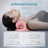 imageRESTCLOUD Neck and Shoulder Relaxer Cervical Traction Device for TMJ Pain Relief and Cervical Spine Alignment Chiropractic Pillow Neck StretcherPinkPink