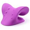 imageRESTCLOUD Neck and Shoulder Relaxer Cervical Traction Device for TMJ Pain Relief and Cervical Spine Alignment Chiropractic Pillow Neck StretcherPinkPurple