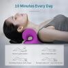 imageRESTCLOUD Neck and Shoulder Relaxer Cervical Traction Device for TMJ Pain Relief and Cervical Spine Alignment Chiropractic Pillow Neck StretcherPinkPurple