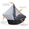 imageSummer Baby Car Seat Cover  2in1 Breathable Carseat Sun Shade ampamp Mosquito Net  UV Protection Lightweight Canopy Covers for Infant Unisex  Bug Net Mesh for Spring ampamp Summer Warm Weather GrayGray