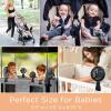 imageliuliuby Baby Stroller Fan with Clip  Clip On Fan for Baby Car Seat  Portable ampamp Rechargeable with Durable Clamp  Stroller Accessories  Small Cooling USB Chargeable Battery Jet BlackJet Black