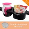 imageliuliuby Universal Stroller Snack Tray Attachment  Stroller Cup Holder Attachment Universal Snack Tray for Stroller Tray Attachment  Clip On Baby Stroller Accessories for Joggers Umbrella ampamp WagonsFlap Top
