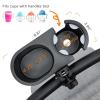 imageliuliuby Universal Stroller Snack Tray Attachment  Stroller Cup Holder Attachment Universal Snack Tray for Stroller Tray Attachment  Clip On Baby Stroller Accessories for Joggers Umbrella ampamp WagonsFlap Top
