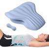 imageRESTCLOUD Back Stretcher for Back Pain Relief Lower Back Stretcher Back Stretching Cushion Lumbar Stretcher Device Helps with Spinal Stenosis Herniated Disc Sciatica NerveHaze Blue