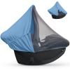 imageSummer Baby Car Seat Cover  2in1 Breathable Carseat Sun Shade ampamp Mosquito Net  UV Protection Lightweight Canopy Covers for Infant Unisex  Bug Net Mesh for Spring ampamp Summer Warm Weather GrayBlue