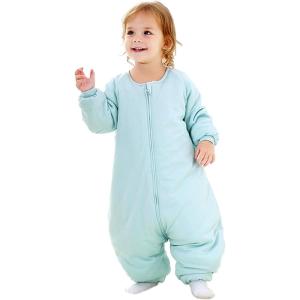 imageRESTCLOUD Baby Sleep Bag with Feet Winter Wearable Blanket with Legs Sack for Toddler Thicken 25 TOGBlue