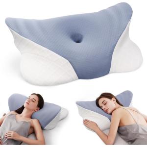 imageRESTCLOUD Memory Foam Cervical Pillow Orthopedic Pillow for Neck and Back Support Head and Shoulder Pain Relief