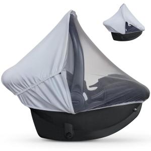 imageSummer Baby Car Seat Cover  2in1 Breathable Carseat Sun Shade ampamp Mosquito Net  UV Protection Lightweight Canopy Covers for Infant Unisex  Bug Net Mesh for Spring ampamp Summer Warm Weather GrayGray