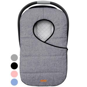 imageWinter Carseat Cover for Baby  Infant Car Seat Cover Baby  Doona Accessories  Winter Car Seat Canopy for Boys ampamp Girls  New Born Essentials Must Haves for Cold Weather  Warm ampamp Thick Fleece PinkGray