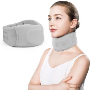 imageRESTCLOUD Neck Brace for Neck Pain and Support Neck Support Brace Adjustable Cervical Collar Gray 3quot Tall 195quot Long35 Tall  215 Long