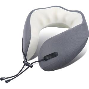 imageRESTCLOUD Plane Neck Pillow Travel Neck Pillow for Sleeping on Airplanes Flight and Car with AllRounded Neck Support LargeLarge