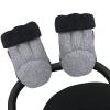 imageliuliuby CozyMitts  Insulated Stroller GlovesStroller Hand Muff  Stroller Accessories for Winter  Water Repellent Stroller Mittens for Freezing Cold Weather  Hand Warmers Heather Gray